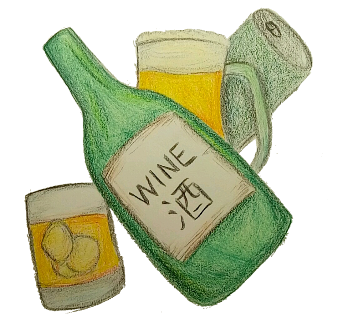 wine alcohol beer shotglass glass sticker by artworkbyt